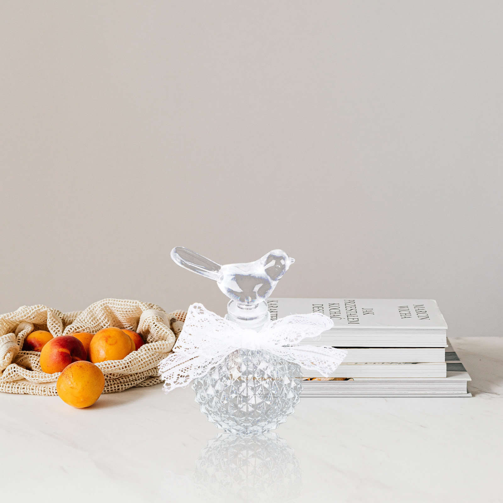 Perfume Fragrance Holder - Прозрачный рельефный стеклянный флакон для духов,