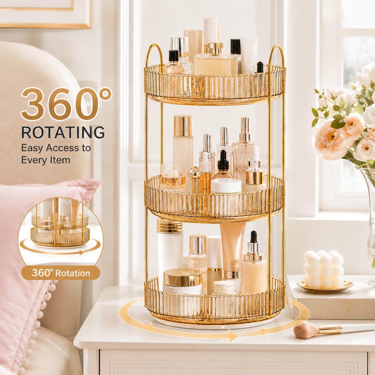 Perfume Fragrance Holder - Вращающийся на 360° органайзер для косметики